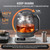 120V Titanium & Glass Electric Tea Kettle, Pro Steam Extraction for All Teas