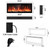Smart Electric Fireplace, 50’‘with WiFi App & Alexa Control, Recessed/Wall Mounted/Freestanding,Ultra Thin Linear Fireplace
