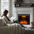 36 inch Electric Fireplace, Wall Fireplace Electric with Remote Control, Realistic Log and Crackling Sound