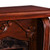 SEI Furniture Cardona Carved Wood & Faux Marble Electric Fireplace, New Walnut