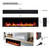 72" W Smart Wall Mount & in Wall Recessed Electric Fireplace Insert, Heater 750W/1500W, Multi Colors of Flame & Fuel Bed