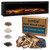 Ambe Linear 72" Electric Fireplace with Real Wood | Hidden Vent Design | Midwest Hardwood Log Set | Recessed or Built-in