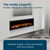 Ambe Linear 72" Electric Fireplace with Real Wood | Hidden Vent Design | Midwest Hardwood Log Set | Recessed or Built-in