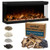 Ambe Multi49 Electric Fireplace with Real Wood | Multi-Sided Built-in Linear Fireplace | 1, 2 or 3-Sided View
