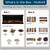 Ambe Multi49 Electric Fireplace with Real Wood | Multi-Sided Built-in Linear Fireplace | 1, 2 or 3-Sided View