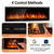 72” Wall Mounted or Recessed Fireplace Insert, App/Remote Control, Logs & Crystals Included for Living Room, Bedroom