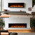 72” Wall Mounted or Recessed Fireplace Insert, App/Remote Control, Logs & Crystals Included for Living Room, Bedroom