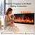 72” Wall Mounted or Recessed Fireplace Insert, App/Remote Control, Logs & Crystals Included for Living Room, Bedroom