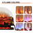 PuraFlame 27" Free Standing Electric Fireplace Log Set Insert, 750W/1500W Heater, 6 Flame Colors with 5 Brightness