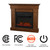 Real Flame Crawford 48" Slim Electric Fireplace with Mantel for Living Room or Bedroom, Replaceable Fireplace Insert Heater