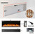 Westinghouse 50inch 3-Sided Electric Fireplace, Realistic Flame&Log Set, Compatible with Alexa & Google Home