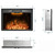 40'' Electric Fireplace Inserts with Glass Door, Electric Fireplace Heater with Fire Crackling Sound, Adjustable Top Light & Flame Speed
