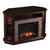 Redden Corner-Convertible Electric Fireplace with Touch Screen - Espresso - Transitional Design, Brown Glass and Wood