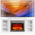 LGHM 80" Electric Fireplace with Mantel, Fireplace TV Stand for TVs Up to 90 Inch, Modern Entertainment Center with Storage