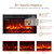 LGHM 80" Electric Fireplace with Mantel, Fireplace TV Stand for TVs Up to 90 Inch, Modern Entertainment Center with Storage