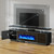 70" Fireplace TV Stand with Double LED Lights for TVs UP to 80", Electric Fireplace Entertainment Center with Storage Cabinets