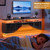 70" Fireplace TV Stand with Double LED Lights for TVs UP to 80", Electric Fireplace Entertainment Center with Storage Cabinets