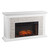 SEI Furniture Canyon Heights Faux Stacked Stone Electric Fireplace, White