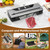 Vacuum Sealer for Food, Electric Food Vacuum Sealer Machine with Digital Display, 8 Preset Modes, Built-in Cutter, Includes 3 Food Storage Containers & Full Starter Kit