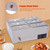 Bain Marie Electric Food Warmer, 850W 6-Pan Commercial Countertop Steamer Stainless Steel Bain Marie Steam Table Steamer
