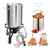 ARC 32QT Stock pot Seafood Boil Pot and Propane Stove Outdoor Cooker, Stainless Steel Crawfish Boil Pot with Basket and Steamer Rack