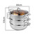 SOGA 3-Tier 11.8 in Heavy-Duty Stainless Steel Food Steamer