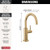 Delta Faucet Clarifi Under Sink Reverse Osmosis Water Filter System with Gold Contemporary Beverage Dispenser Faucet