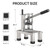 French Fry Cutterr,Professional Potato Cutter Slicer with 3/8", 1/2", 1/4"