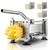 FOHRER French Fry Cutter, Professional Manual Potato Slicer for Potatoes with 3 Heavy Duty Stainless Steel Blades (1/2, 3/8, 1/4 Inch) (Sliver)