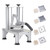 Rismanor Commercial French Fries Cutter 1/4″ 3/8″ 6 Wedges 6 Wedges to Core Stainless Steel Blades Potato Slicer Fruit Chopper for Restaurant Home Kitchen Cutting, Sliver