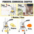 VEVOR Commercial Chopper with 4 Replacement Blades Commercial Vegetable Chopper Stainless Steel French Fry Cutter