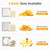 Sunvivi Commercial French Fry Cutter, Heavy Duty Potato Slicer with 3 Replaceable blades (1/2, 3/8 Inch, 6-wedge Slicer)