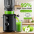 Cold Press Juicer Machine, 5-Inch Wide Chute Masticating Juicer, 1.2L Slow Juicer for Whole Fruits & Vegetables