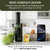 Elite Gourmet EJX600 Mini Compact Small Space-Saving Masticating Slow Juicer Cold Press Juice Extractor
