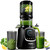 Pukomc Cold Press Juicer with Smart Display and Brushless Motor, 5.3'' Wide Mouth Feed Chute
