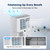 Smart Portable AC Unit with App & Remote Control, 4-in-1 Cooling, Heating, Dehumidifier, Fan for Rooms up to 700 sq.ft, 24H Timer, 2 Speed