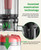 Cold Press Juicer Machines with Wide Feed Chute, Slow Masticating Juicer Maker for Whole Vegetables & Fruits, High Juice Yield, Easy to Clean, Large Auger Extractor, Red