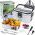 Buddew Electric Lunch Box for Adults, 80W Heated Lunch Box 1.8L Stainless Steel Portable Food Warmer