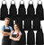 GREEN LIFESTYLE 12 Pack Bib Apron - Unisex Black Aprons