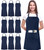 Utopia Kitchen 10 Pack Bib Apron Adjustable with 2 Pockets