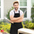 Adjustable Bib Apron 100% Polyester Kitchen Aprons Waterdrop Resistant Aprons with Adjustable Strap