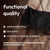 White Classic 12 Pack - Black Server Waist Aprons with 3 Pockets