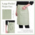 Pure Linen Bistro Half Apron - 25 x 35 Inch Unisex Waist Aprons