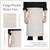 Pure Linen Bistro Half Apron - 25 x 35 Inch Unisex Waist Aprons with Large Pocket