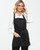Xeoxarel Black 3-Pocket Bib Apron ，Blank No-Logo for DIY
