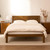 FLEXISPOT Hako G2 Japanese Joinery Bed Frame, Solid Rubberwood Queen Platform Bed with Storage Headboard