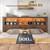 EnHomee King Size Bed Frame with 4 Storage Drawers, King Bed Frame and Headboard with LED Lights & Charging Ports