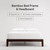 Nectar Bamboo Platform Bed Frame - King - Walnut - Floating Center Support Legs - 12” Height - Easy Tool Free Set Up - Contemporary and Durable