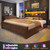 EnHomee Queen Bed Frame with 4 Storage Drawers, Bed Frame Queen Size with Headboard, Queen Bed with LED Lights