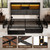 BRELTAM Queen Bed Frame with 6 Storage Drawers, Linen Upholstered Headboard, Built-in USB Charging Station & LED Lighting